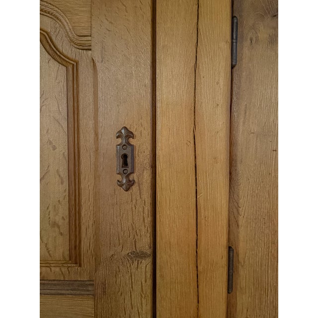 Mid 1900s Rustic French Light Oak Paneled Sideboard For Sale - Image 6 of 6