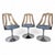 Metal Vintage Retro Space Age Tulip Lucite Swivel Dining/Side Chairs in Leather, Set of 3 For Sale - Image 7 of 9