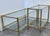 Mid-Century Modern Set of Brass Side Table and End Console Table with Glass For Sale - Image 17 of 18
