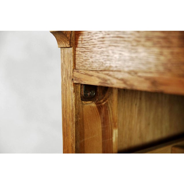 Vintage English Industrial Oak Filing Cabinet with Drawers, 1920s For Sale - Image 14 of 18