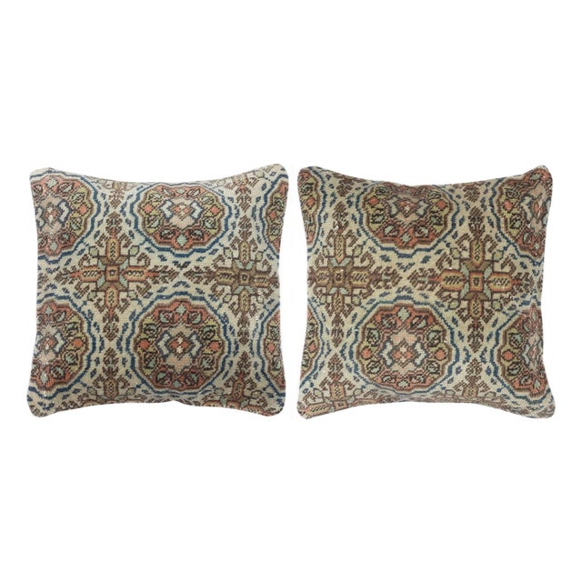 16"x16" SET OF 2 - Vintage Throw Pillowcases. Cushion Covers. Toss Pillow Covers For Sale
