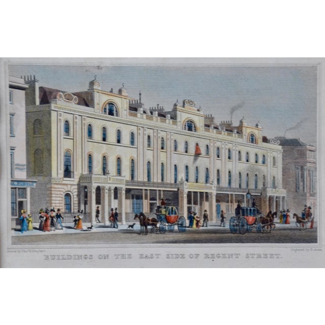 Realism Three 19th C. Hand Colored Engravings of London Architecture by T. Shepherd, 1828 For Sale - Image 3 of 12