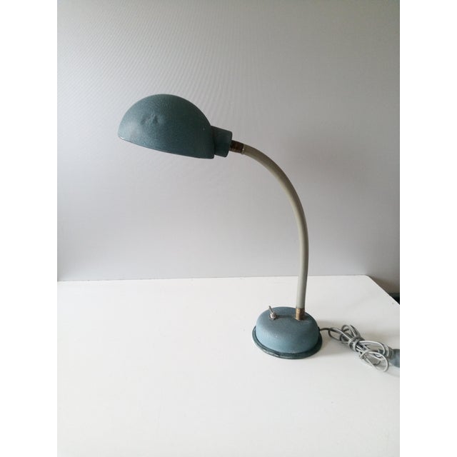Aqua Industrial Desk Lamp from Adher, 1950s For Sale - Image 8 of 9