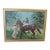 Vintage Signed Horse Racing Scene Painting, Framed For Sale