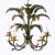 Italian tole five light chandelier with palm leaves over graceful arms with acanthus leaves and floral candle cups all...