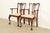 English Baker Furniture Style Chippendale Carved Mahogany Armchairs, Pair For Sale - Image 3 of 15