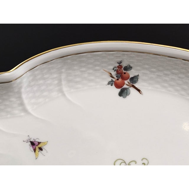 Antique Fruit Bouquet Porcelain Ribbon Tray from Herend, 1920s For Sale - Image 6 of 11