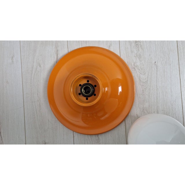 Large Orange Light Ball Wall Lamp in Metal and Opaline Glass by Achille and Pier Giacomo Castiglioni for Flos, 1970s For Sale - Image 10 of 15