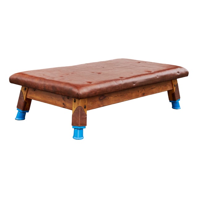 Large Gym Table in Leather, 1930 For Sale