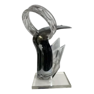 Mid 20th Century Rona Culter Lucite & Chrome Sculpture