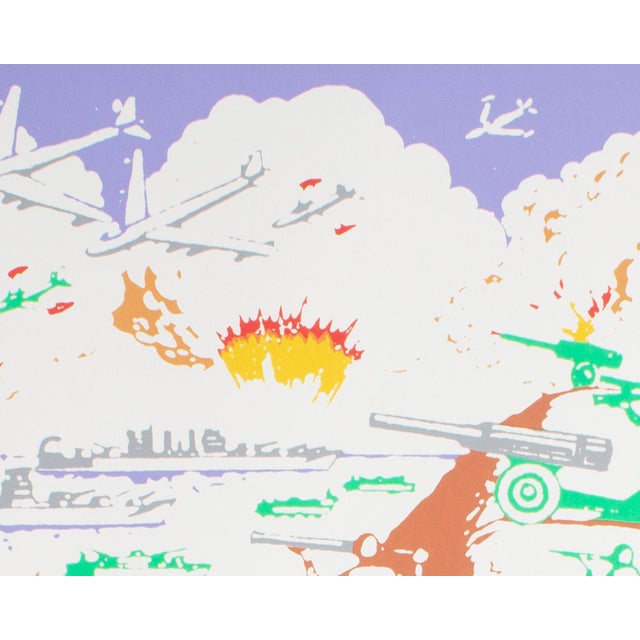 Contemporary 1979 “Comic Book Warfare” Serigraph Print by Roger Benedetti For Sale - Image 3 of 8