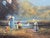 Oil Painting of Children Playing on Summers Day in the English Countryside 1980 Circa For Sale - Image 14 of 15