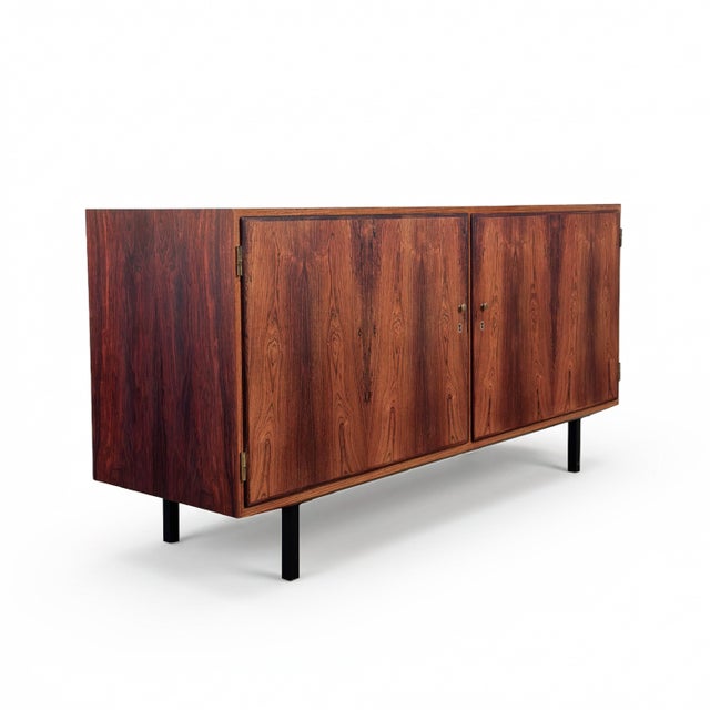 Mid-Century Modern Vintage Danish Rosewood Cabinet For Sale - Image 3 of 5