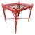 Vintage Chinoiserie Faux Bamboo Thomasville Table Palm Beach Style Beveled Glass Beautiful For Sale