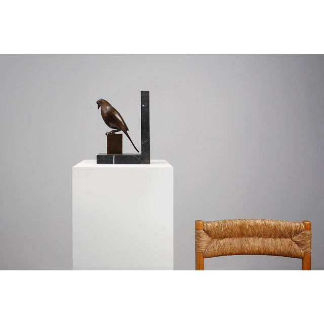 France / 1930 / Bronze signed by Francois Pompon / bronze and marble / Art Deco This striking bronze sculpture of a...