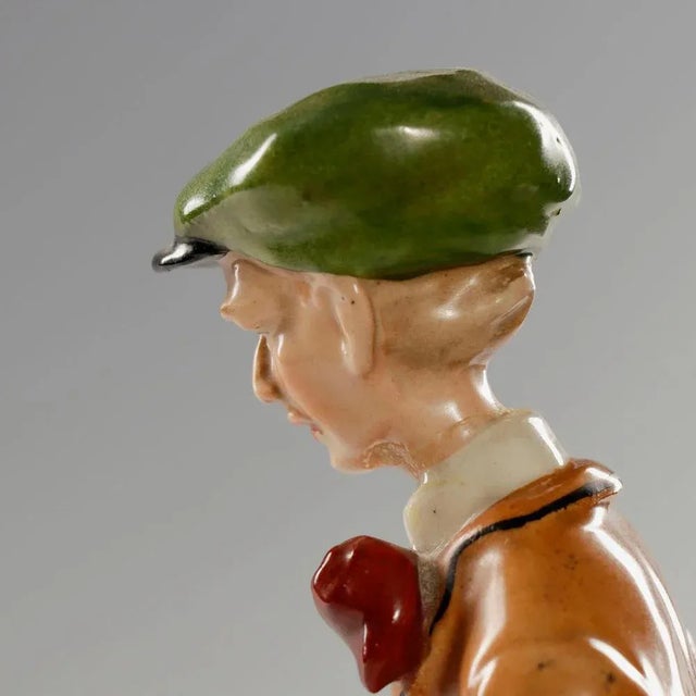 Elvir Otto, Art Nouveau Gentleman with Monocle, 1900s, Ceramic For Sale - Image 8 of 11