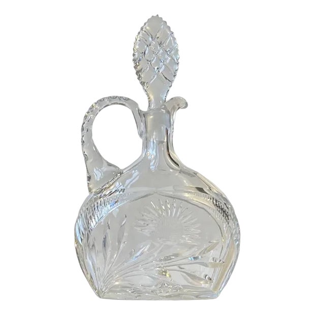 French Cut Crystal Decanter from Cristal De Lorraine, 1950s For Sale