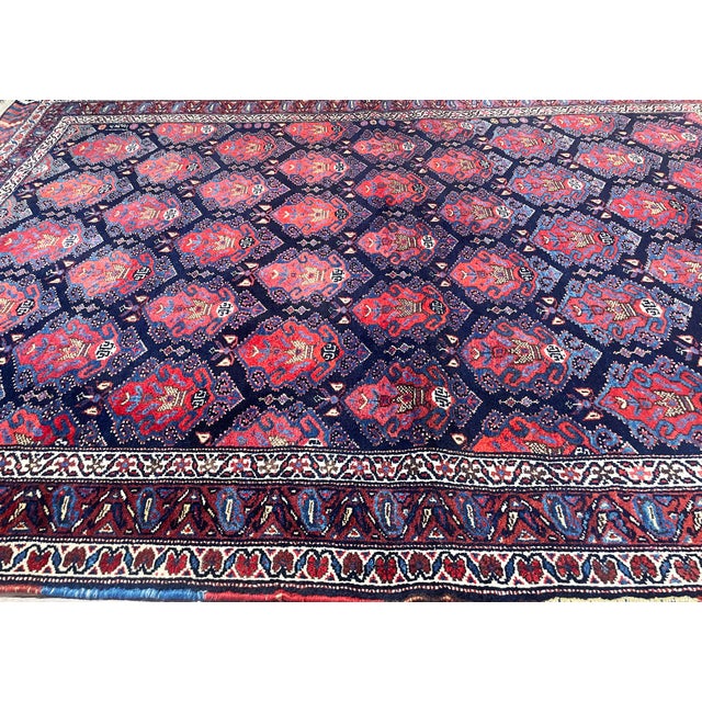 1900 - 1909 Antique Persian Afshar Rug For Sale - Image 5 of 10