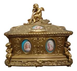 19th Century French Bronze Jewel Casket