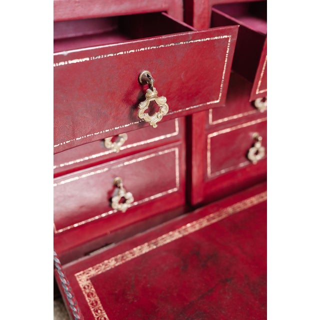Antique French Leather Écritoire, Traveling Secretary For Sale - Image 11 of 16