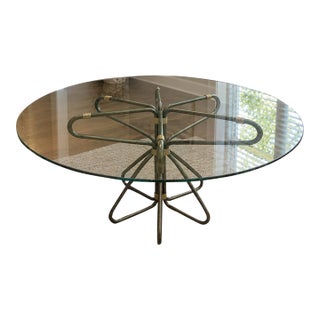 Baker McGuire Glass Pedestal Table For Sale