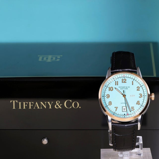 Tiffany & Co. Ct60 Tiffany Blue Dial Two-Tone 40mm Full Set Watch For Sale - Image 14 of 18