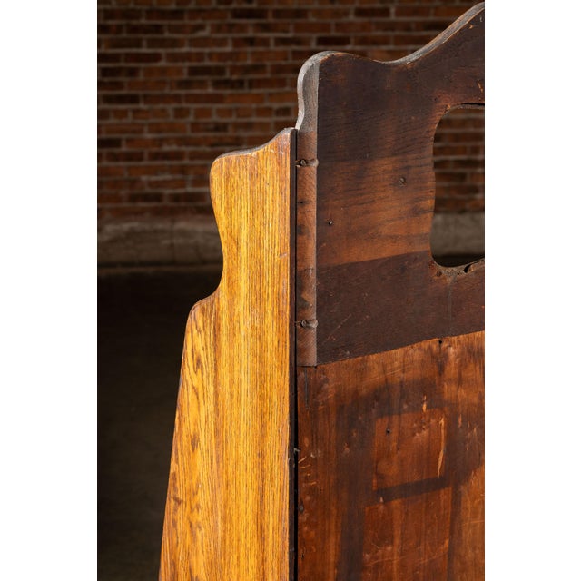 Early 20th Century Oak Drop-Front Secretary Desk For Sale - Image 9 of 10
