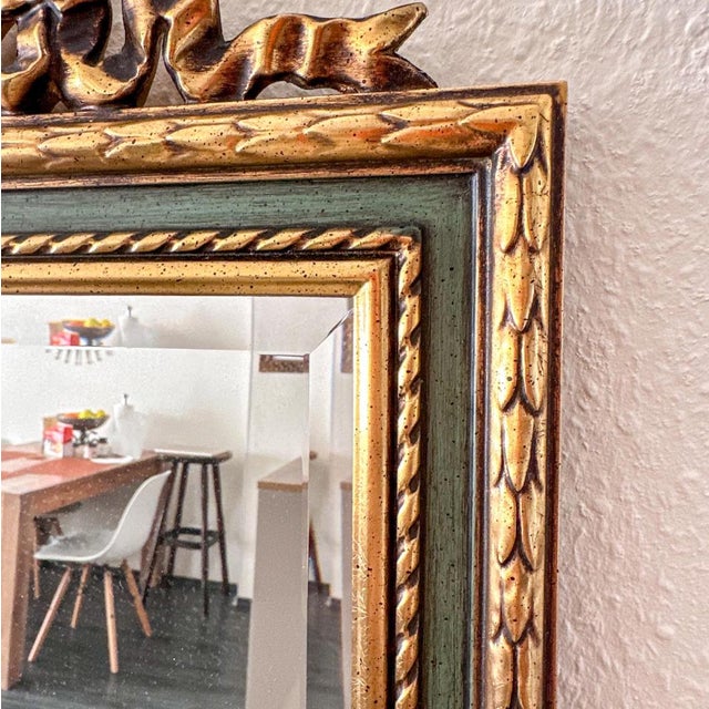 1970s Vintage Belgian Gold Full-Length Mirror, 1970s For Sale - Image 5 of 13