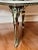 1940s 1940s French Gilded Brass and Carrera Marble Two Tier Side Table For Sale - Image 5 of 10
