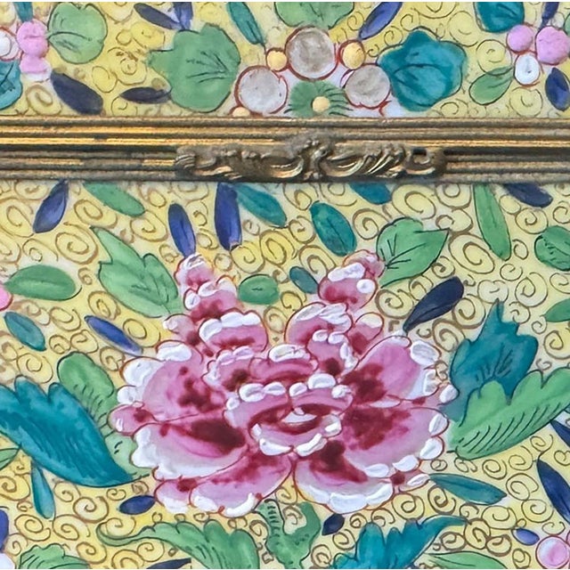 Wood Chinese Famille Rose Porcelain Jewelry Casket Box For Sale - Image 7 of 9