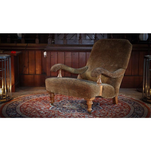 Set of Lounge Chair and Ottoman in Velvet, 2010s For Sale - Image 13 of 18