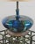 1960s Mid Century Blue & Green Drip Glaze Lamp For Sale - Image 5 of 6