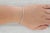 Metal New 0.16ctw Diamond Bead Flexible Bangle Tennis Bracelet 14k White Gold 6.75" For Sale - Image 7 of 7