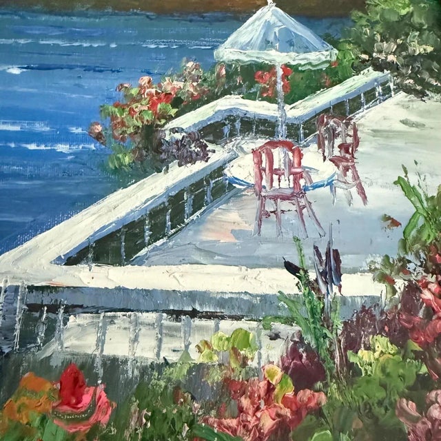 20th Century Mediterranean Coastal Painting For Sale - Image 4 of 10