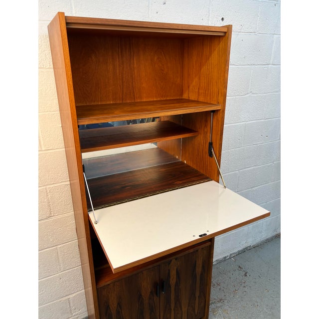 Vintage Danish Mid-Century Modern Rosewood Bar Cabinet For Sale - Image 11 of 16