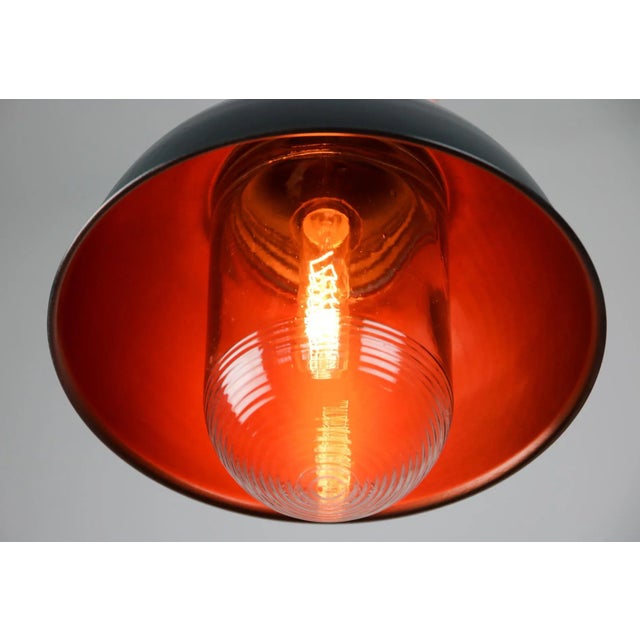 Vintage Anthracite Industrial Pendant Lamp from TEP For Sale - Image 11 of 13