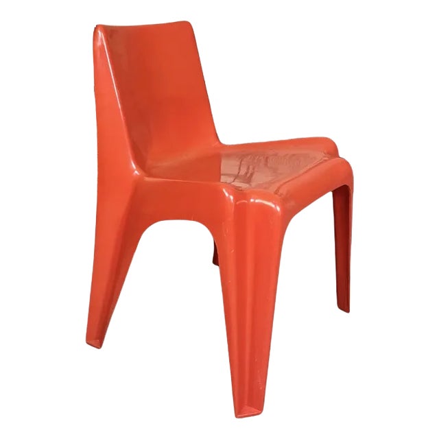 German Stackable Fiberglass Ba 1171 Side Chair by Helmut Bätzner for Bofinger, 1960s For Sale