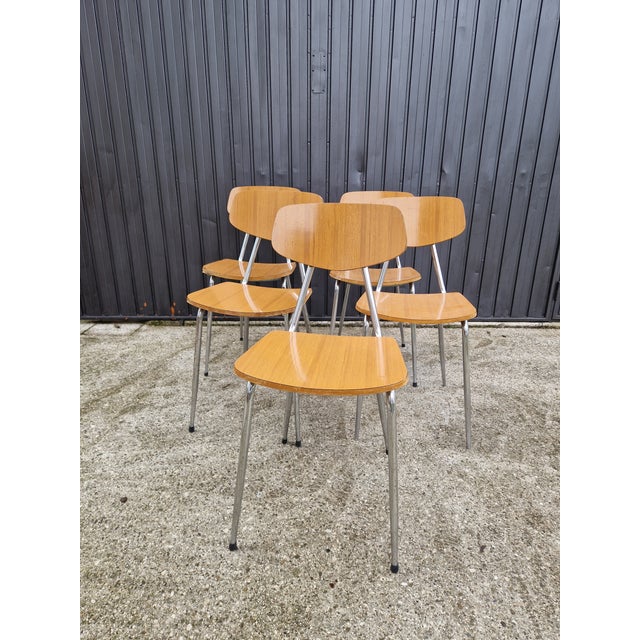 Vintage Formica Chairs, 1970, Set of 5 For Sale - Image 4 of 12