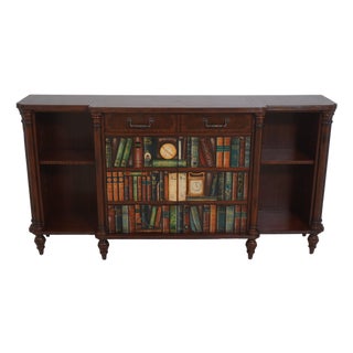 Maitland Smith Mahogany Bookspline Door Bookcase Credenza For Sale