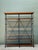 Brown Vintage French Plank Wood and Metal Industrial Bookshelf For Sale - Image 8 of 12