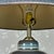 Vintage Hollywood Regency Ombre Ceramic Ginger Jar Table Lamp With Navy Pleated Shade For Sale In Portland, ME - Image 6 of 11