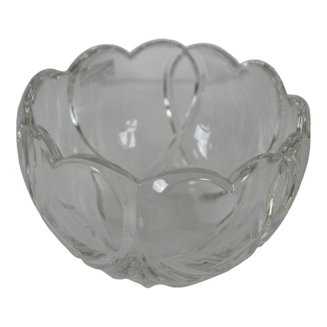 Vintage Waterford Marquis Crystal Cut Romance Heart Bowl Candy Dish, Signed Germany For Sale
