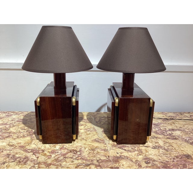 Mid-Century Modern Table Lamps by Paolo Barracchia for Roman Deco, 1970s, Set of 2 For Sale - Image 3 of 12