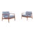 1960s Swedish Walnut Lounge Chairs by Folke Ohlsson for Dux - Set of 2 For Sale