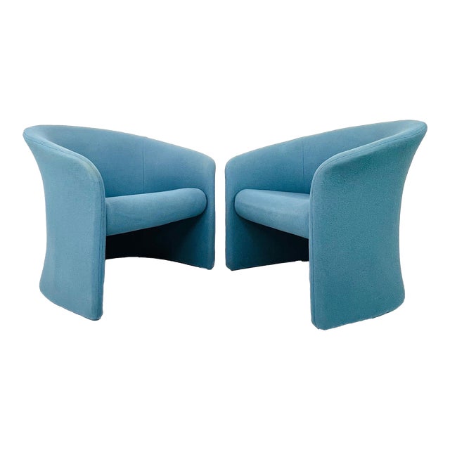 Late 20th Century Postmodern Tub Chairs by Massimo Vignelli - A Pair For Sale