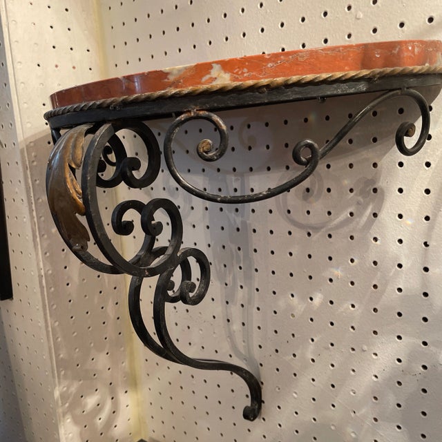 1940s French Cast Iron Bracket For Sale In Miami - Image 6 of 9