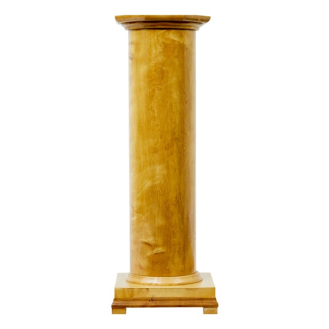 Early 20th Century Empire Revival Swedish Birch Pedestal, 1900s For Sale