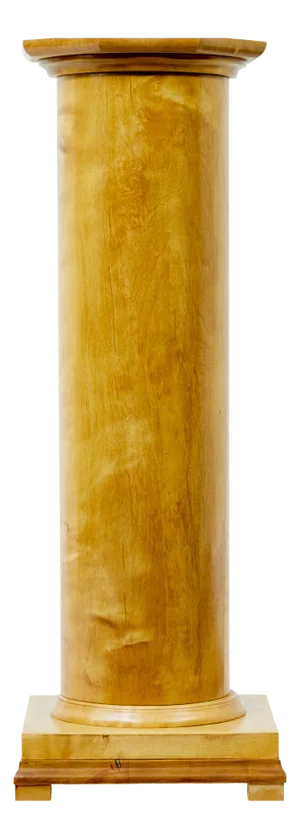 Early 20th Century Empire Revival Swedish Birch Pedestal, 1900s