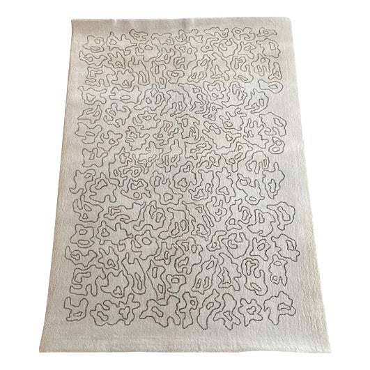 French Hand-Tufted Vermont Wool Rug, 1970s For Sale