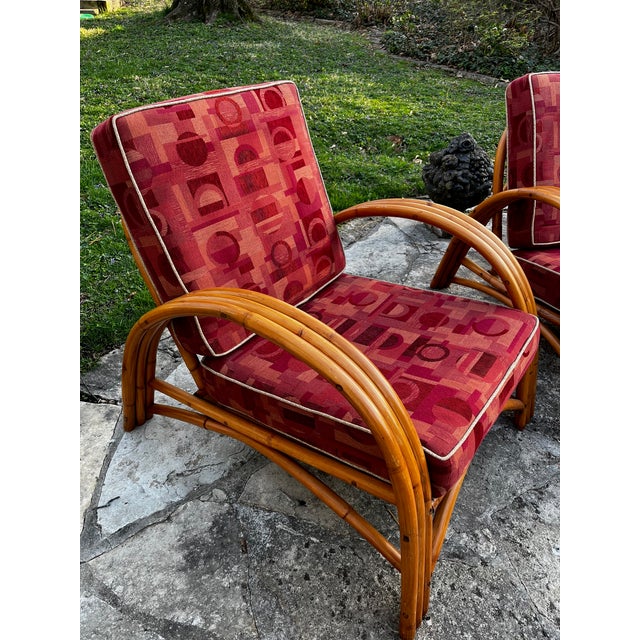 Mid 20th Century Restored Pretzel Sofa & Lounge Chair Set- 2 Pieces For Sale - Image 5 of 9